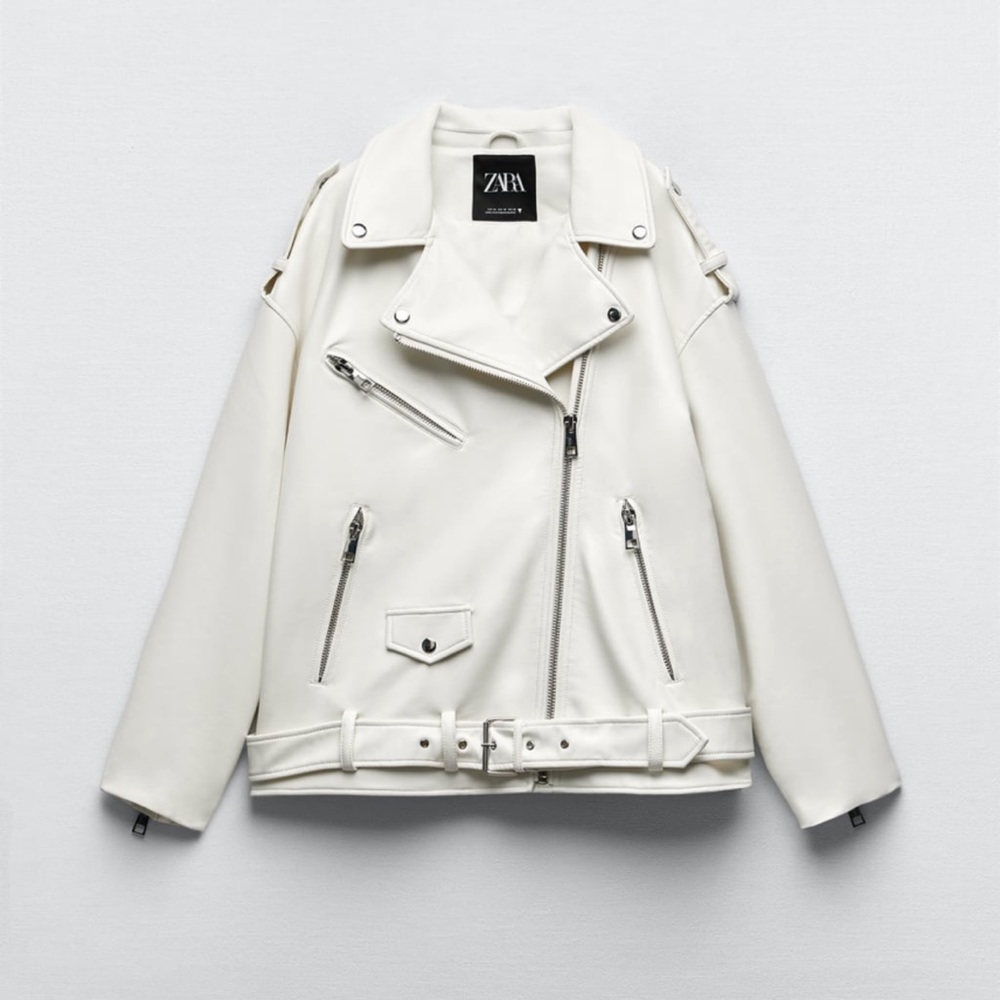 Zara faux leather oversized jacket